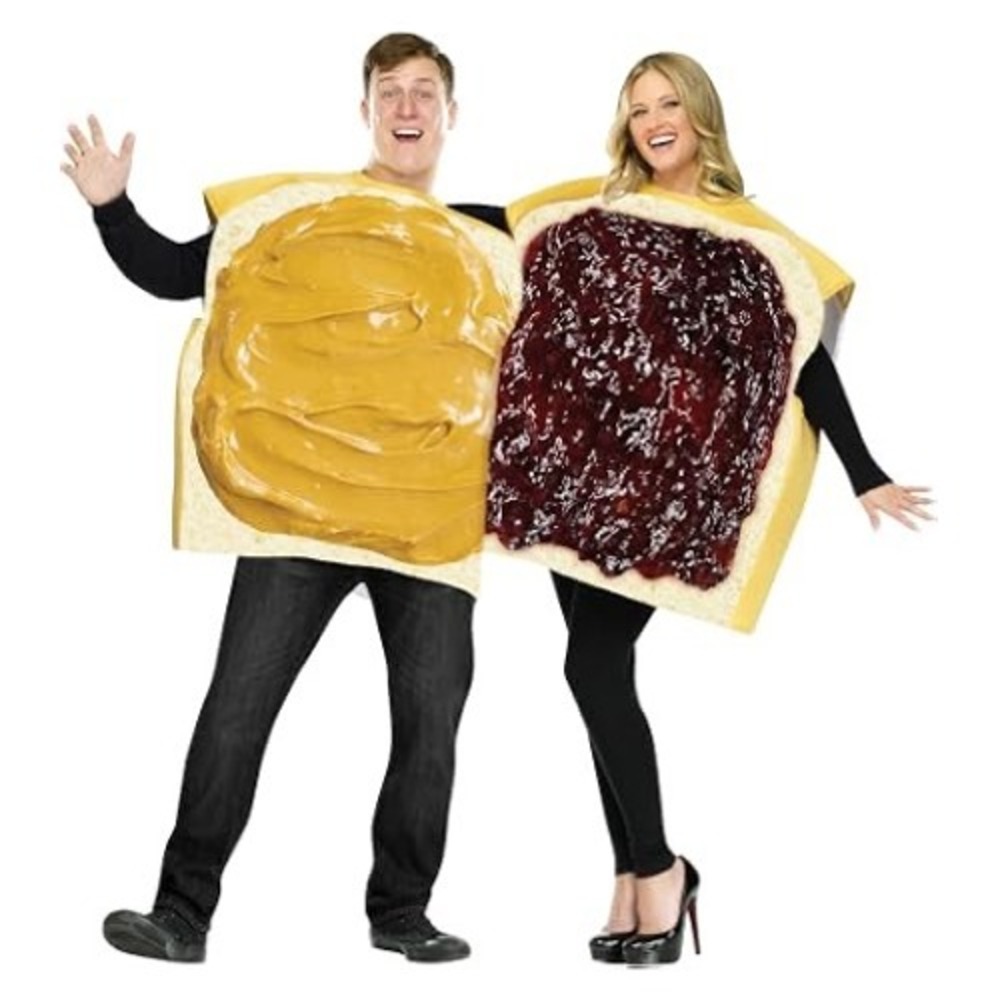 Fun World Peanut Butter and Jelly Adult Couple  One Size Halloween Costume NWT